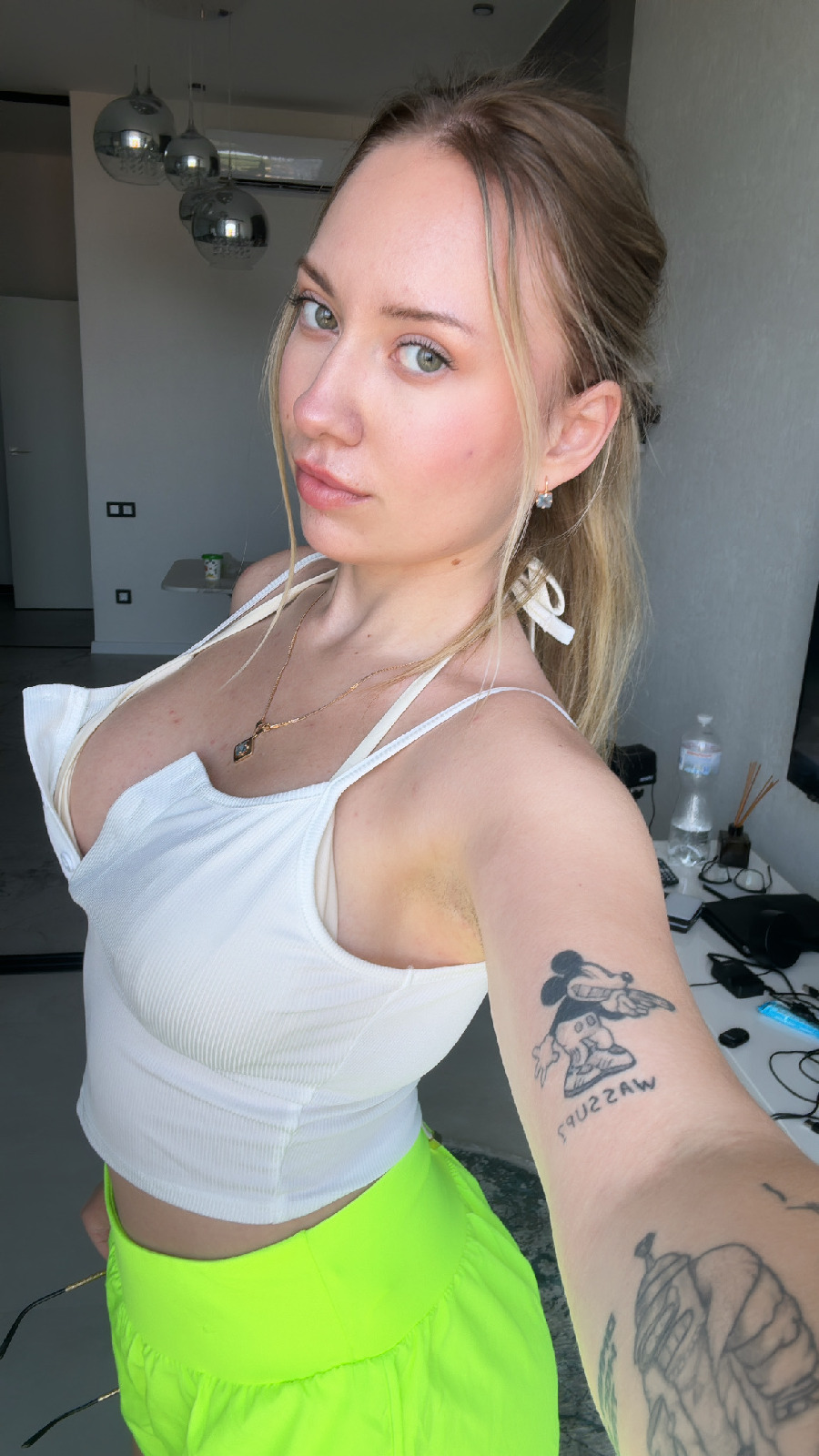 KateV in her underwear in Yaounde