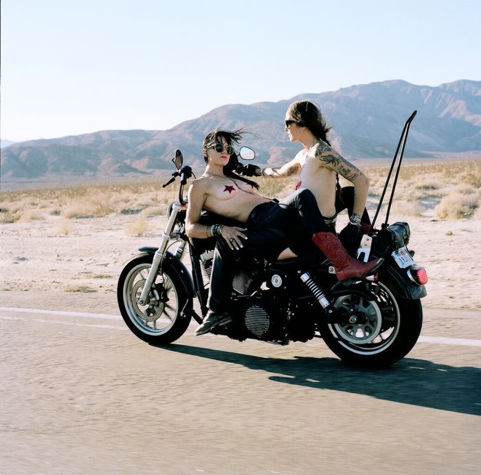 Girls on a motorcycle in Yaounde