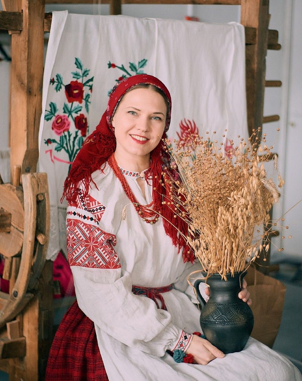 Women in Slavic costumes in Yaounde