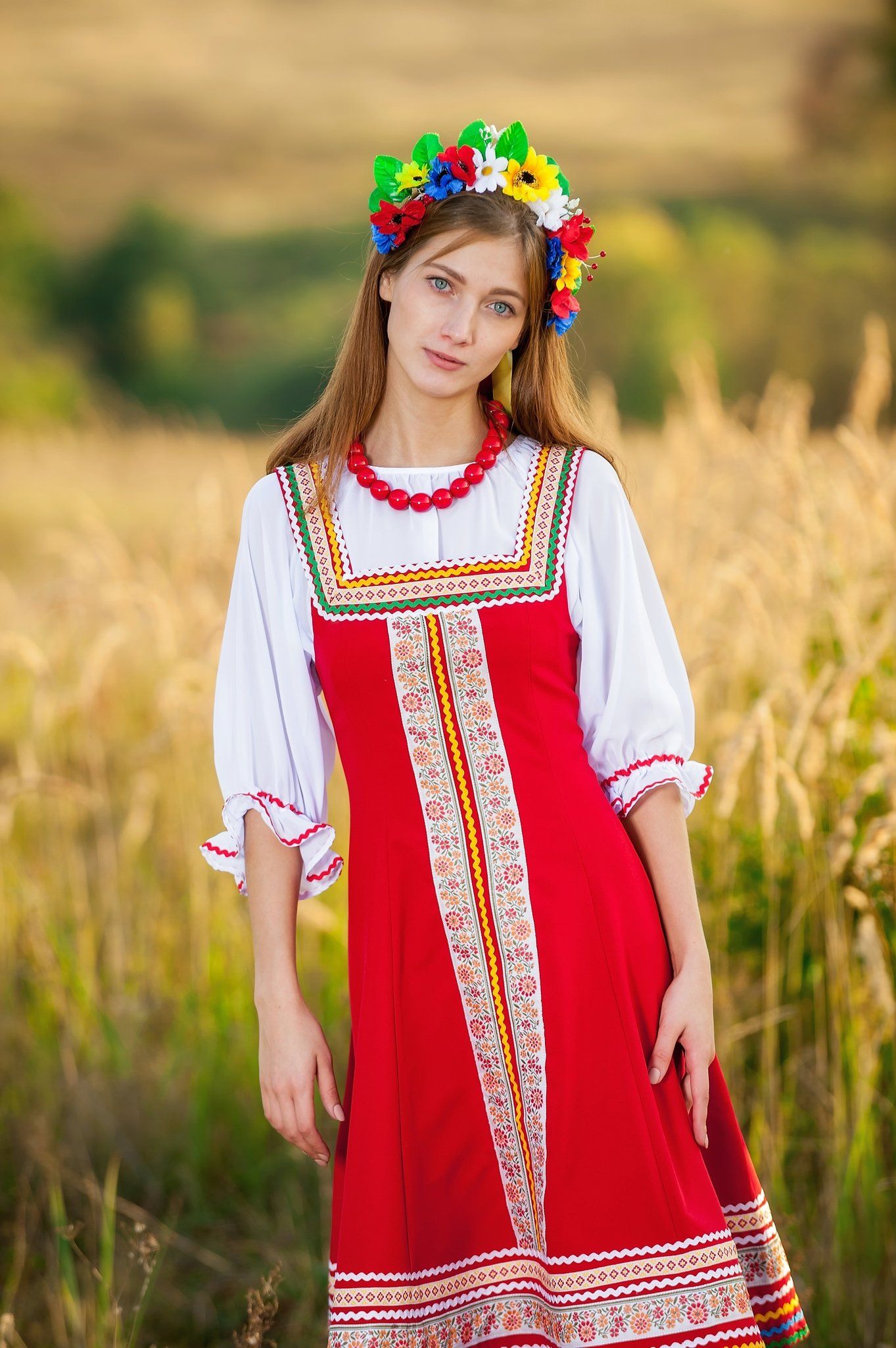 Women in Slavic costumes in Yaounde