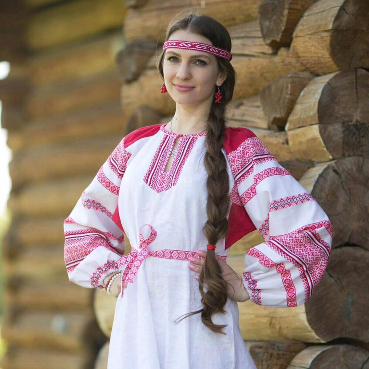 Girls in Slavic costumes in Yaounde