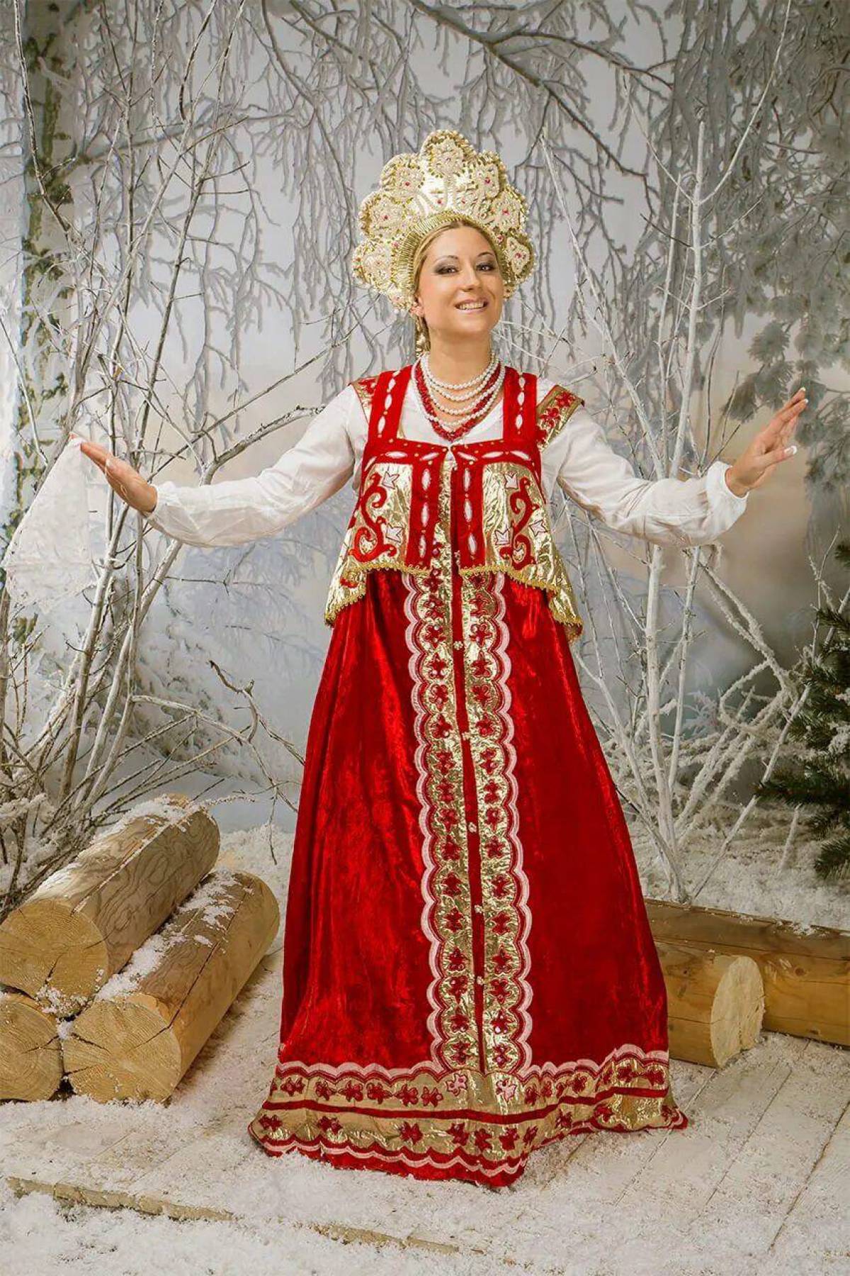 Girls in Slavic costumes in Yaounde
