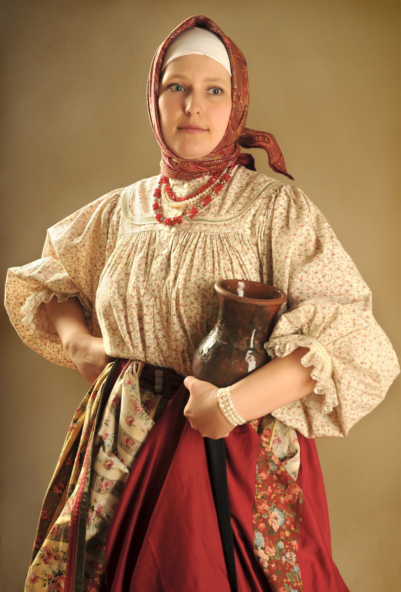 Girls in Slavic costumes in Yaounde