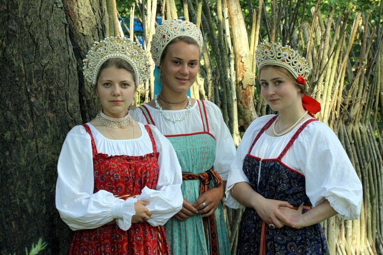 Sexy model Girls in Slavic costumes in Yaounde